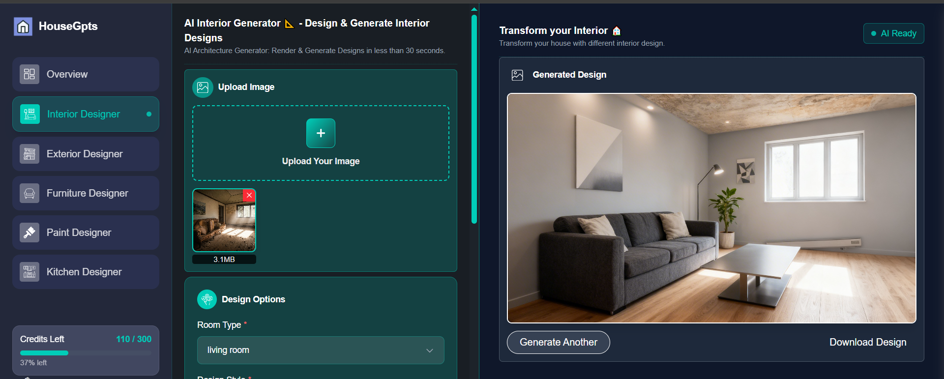 After living-room 1