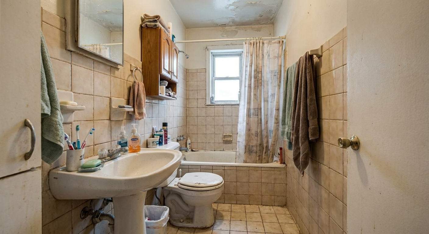 Before bathroom
